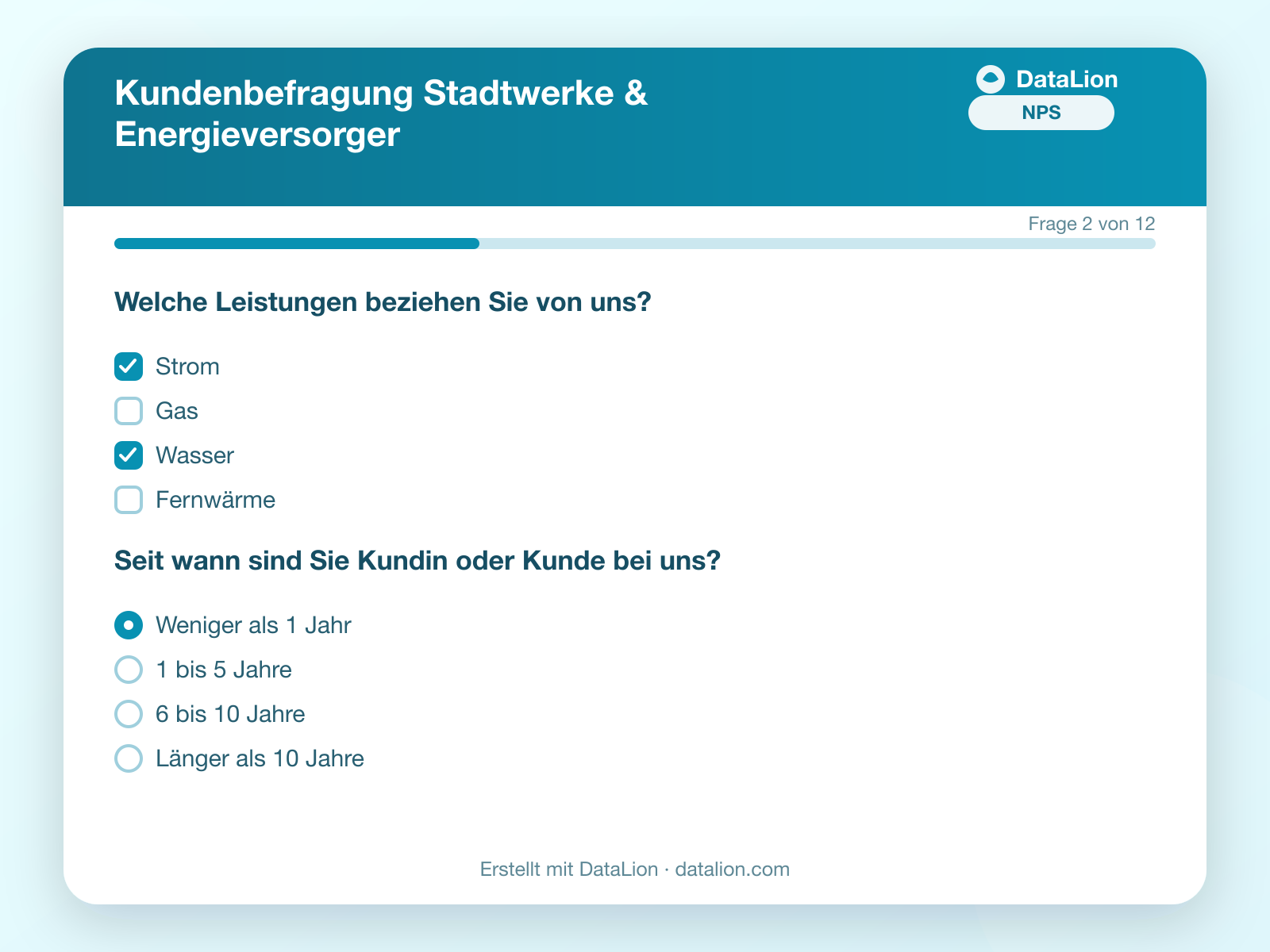 Kundenmonitor für Stadtwerke: Fragebogen-Muster (PDF) und Auswertung für Aufsichtsrat und Vertrieb