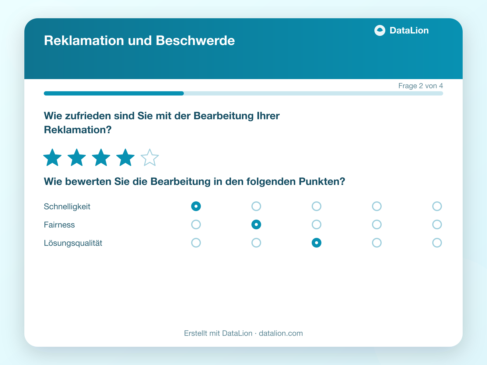 Beschwerdemanagement: Umfrage und Auswertung