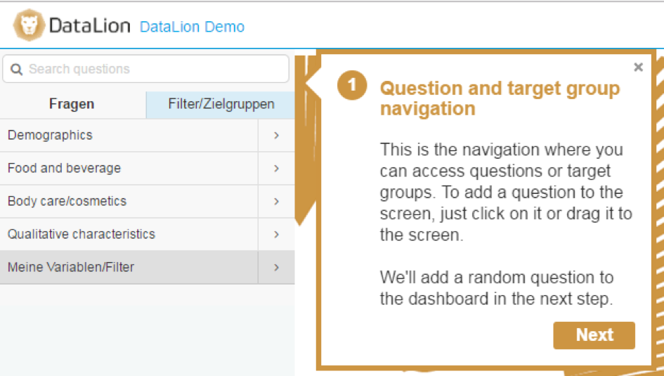 Datenimport dashboard tour