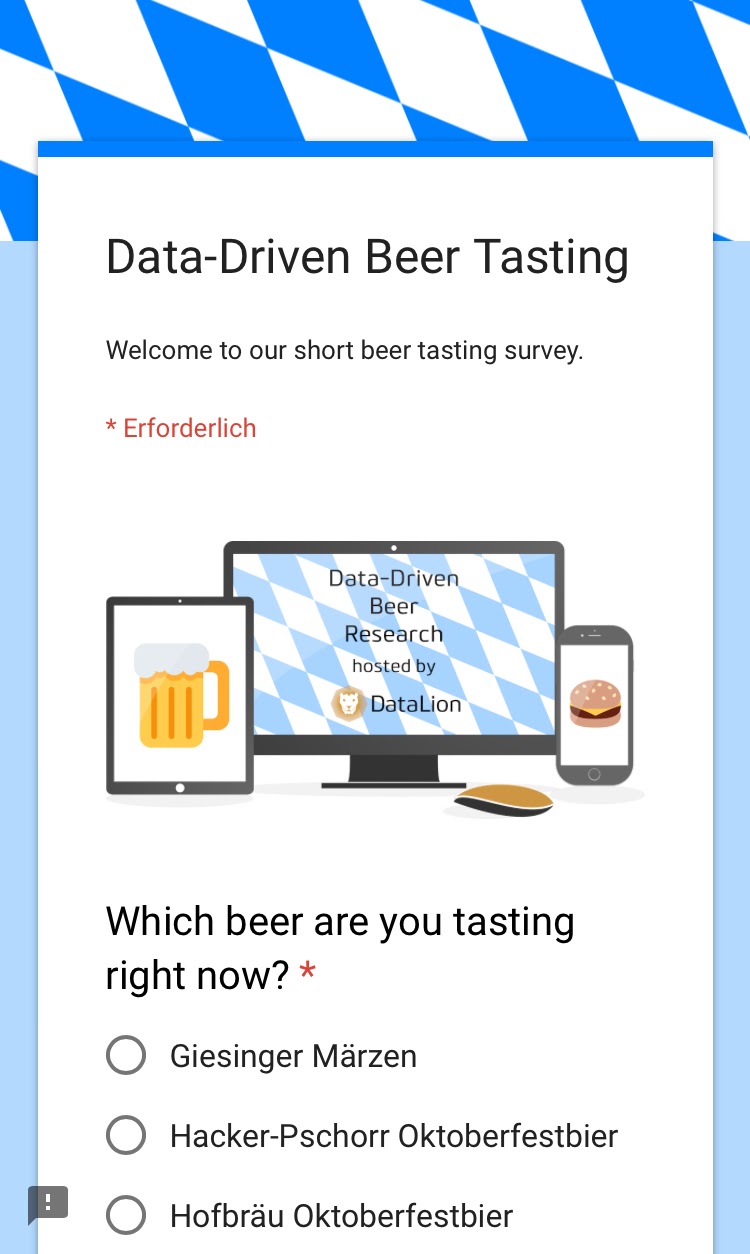 Data-Driven Beer Research Tasting
