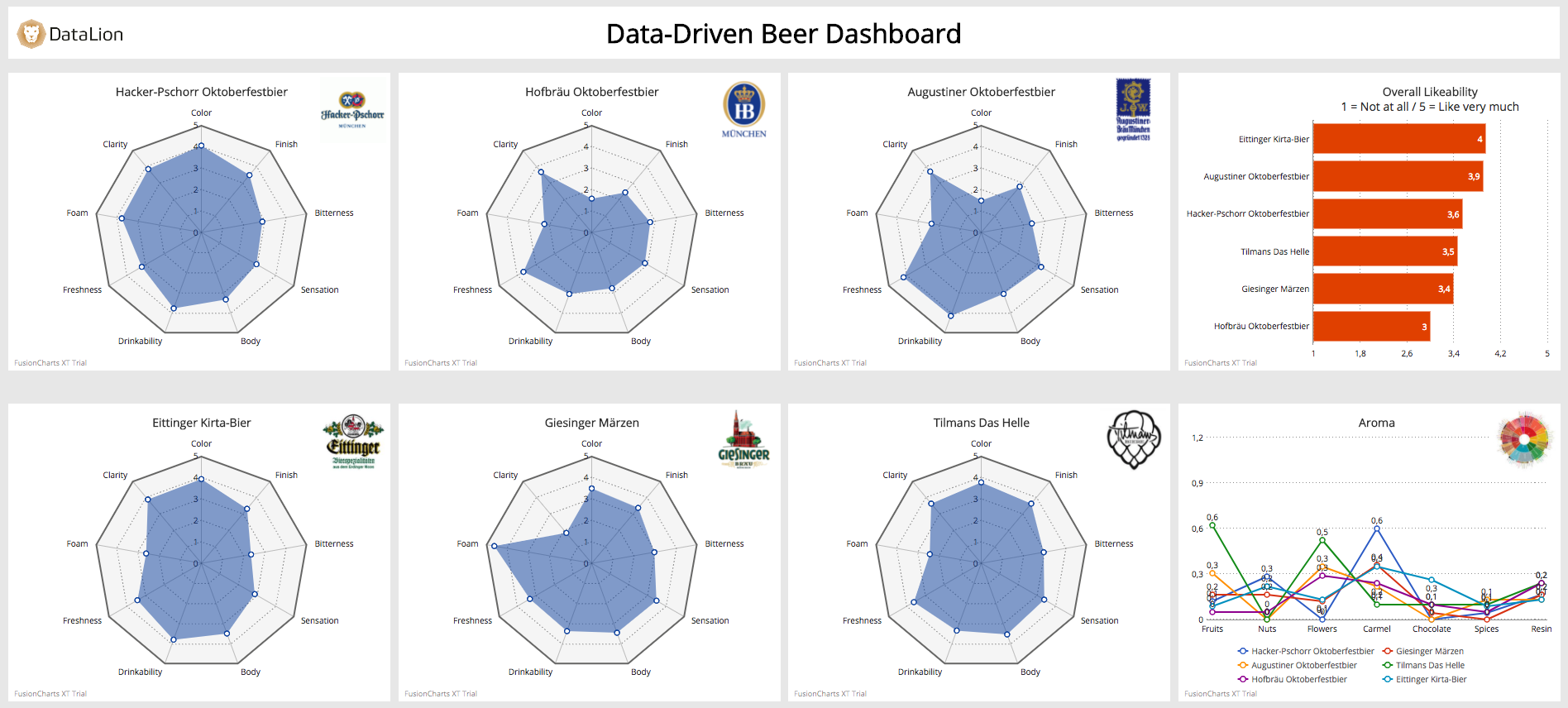 Datenanalysetool, kpi toolsl. dashboard software beer dashboard
